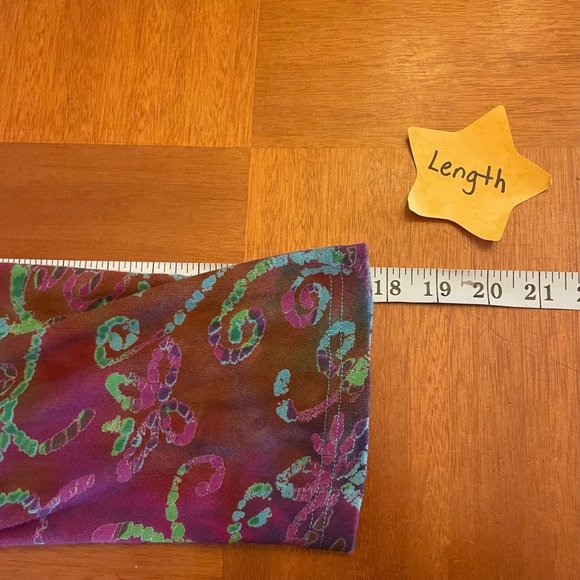 Take two batik and tye dye top, size 2X long sleeve cotton with beads & sequins. - Picture 7 of 7